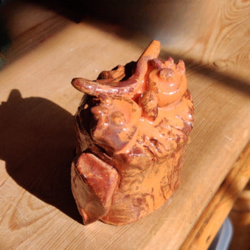 Owl Clay Figurine