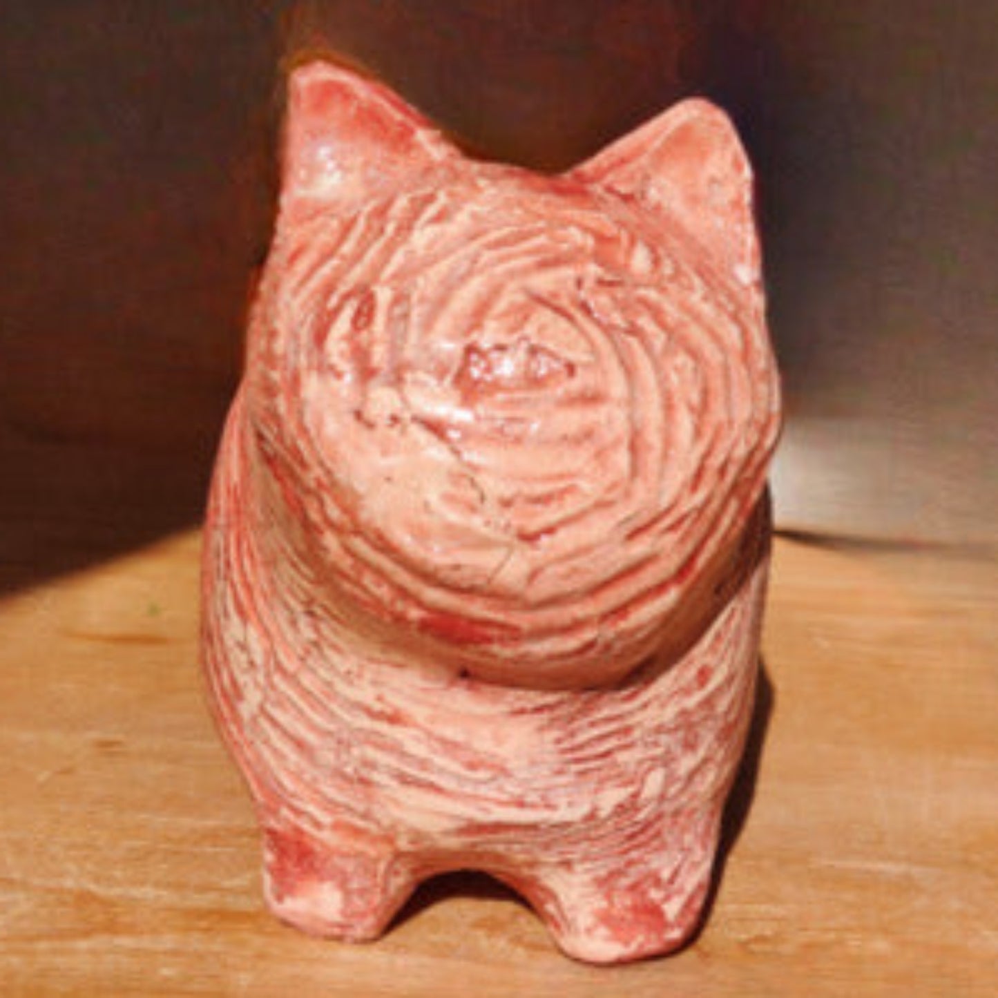 Cat Clay Figurine - Rustic