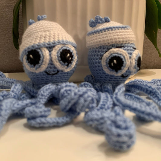 Octopus Amigurumi - Handmade Crochet Bag Charm