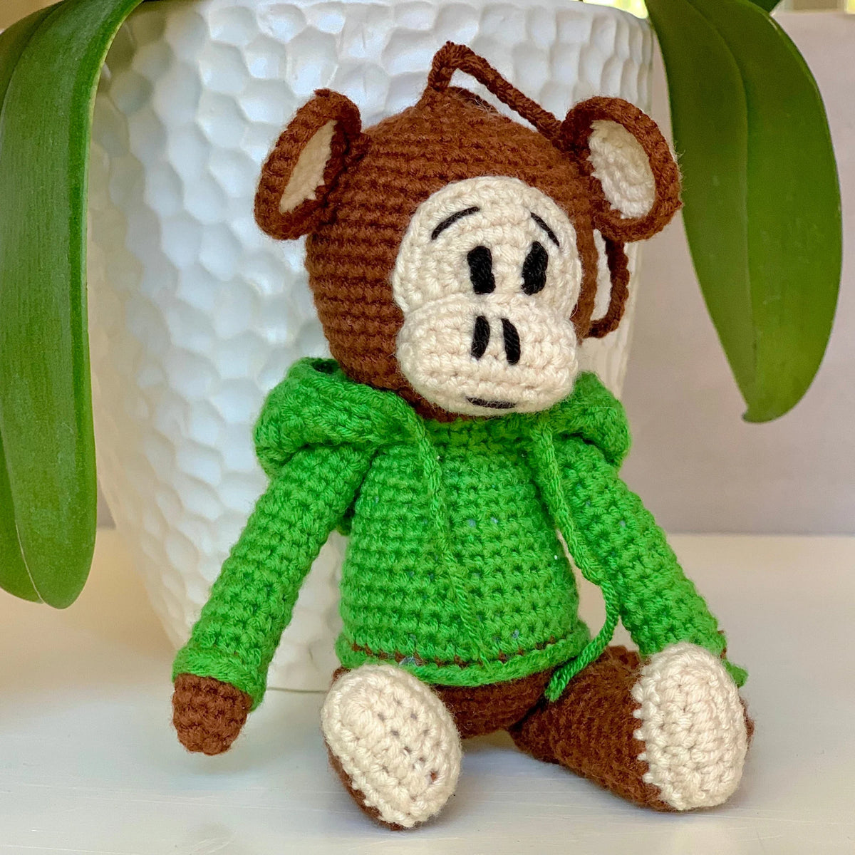 Monkey in Sweater - Medium - Crochet Plushie