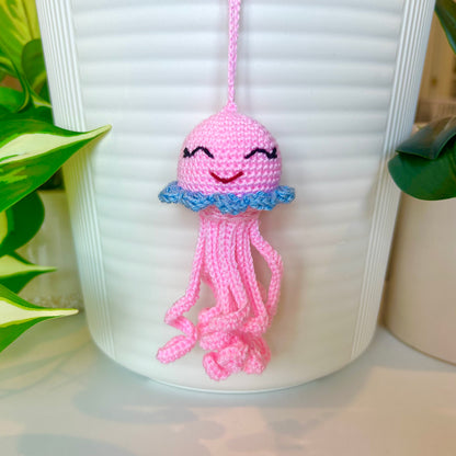 Jellyfish Amigurumi - Crochet Plush Bag Charm