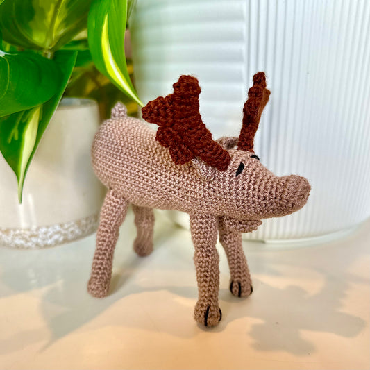 Moose Amigurumi- Crochet Plush Figurine