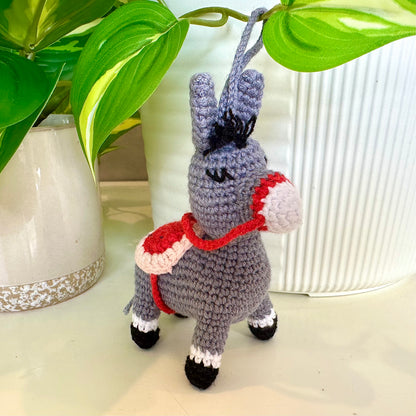 Donkey Amigurumi - Mini/Small - Crochet Plush Charm