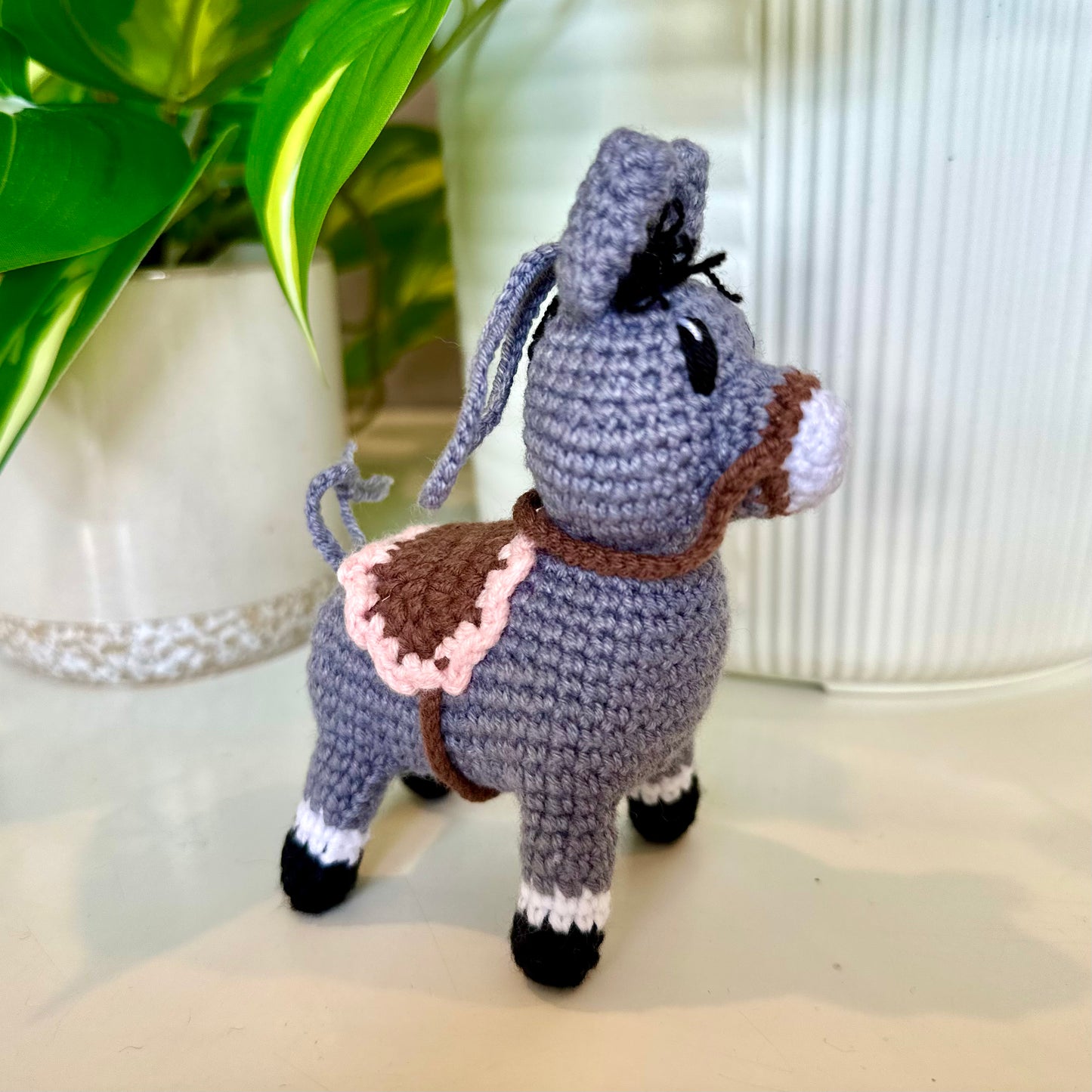 Donkey Amigurumi - Mini/Small - Crochet Plush Charm