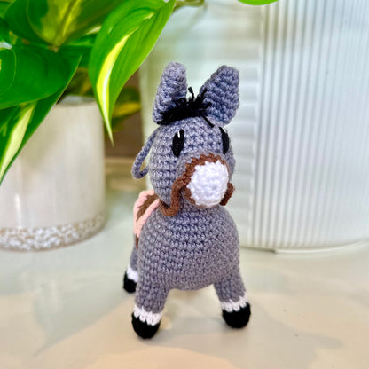 Donkey Amigurumi - Mini/Small - Crochet Plush Charm