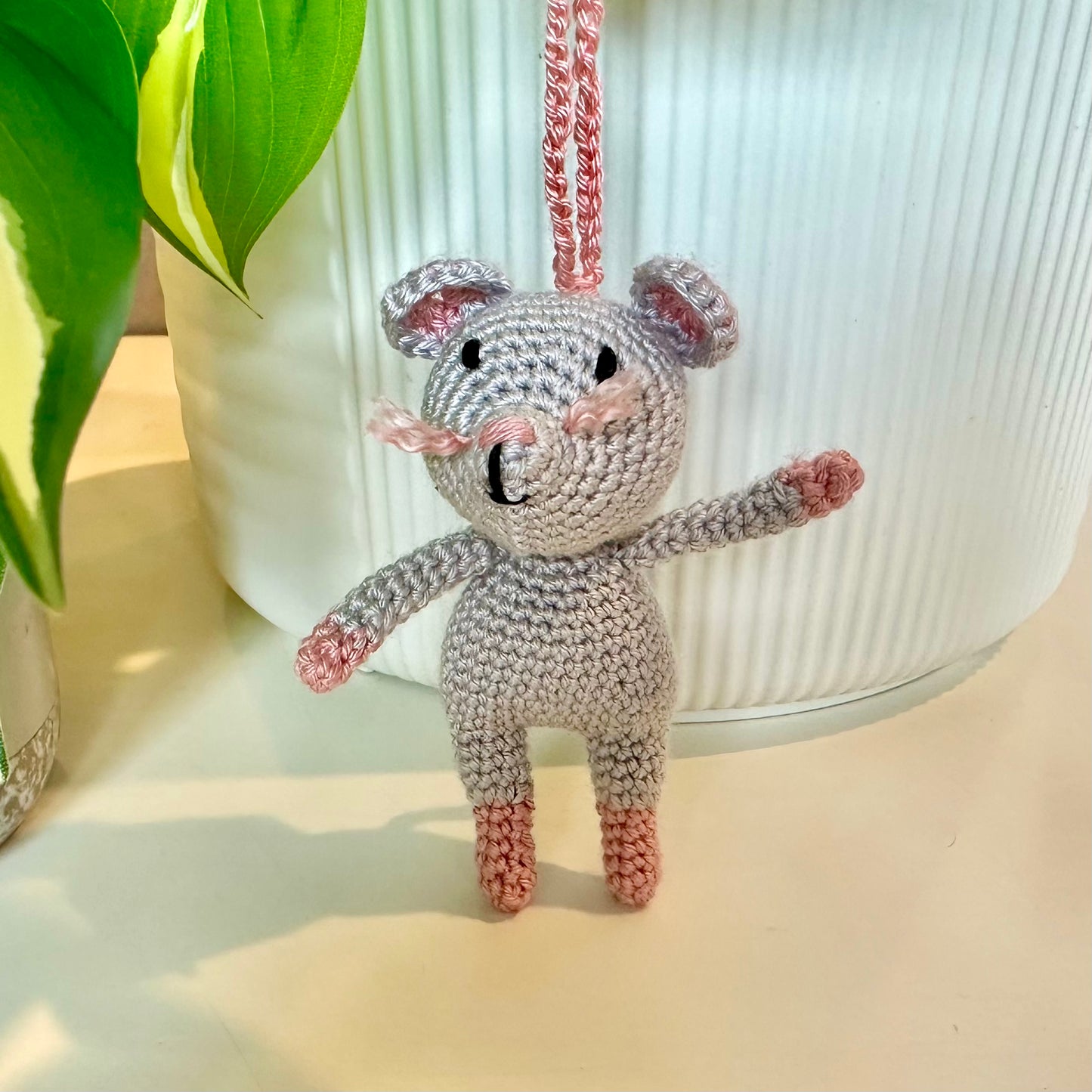 Mouse Standing - Mini - Amigurumi Crochet Keychain