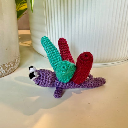 Dragonfly Amigurumi - Mini - Handmade Crochet Bag Charm