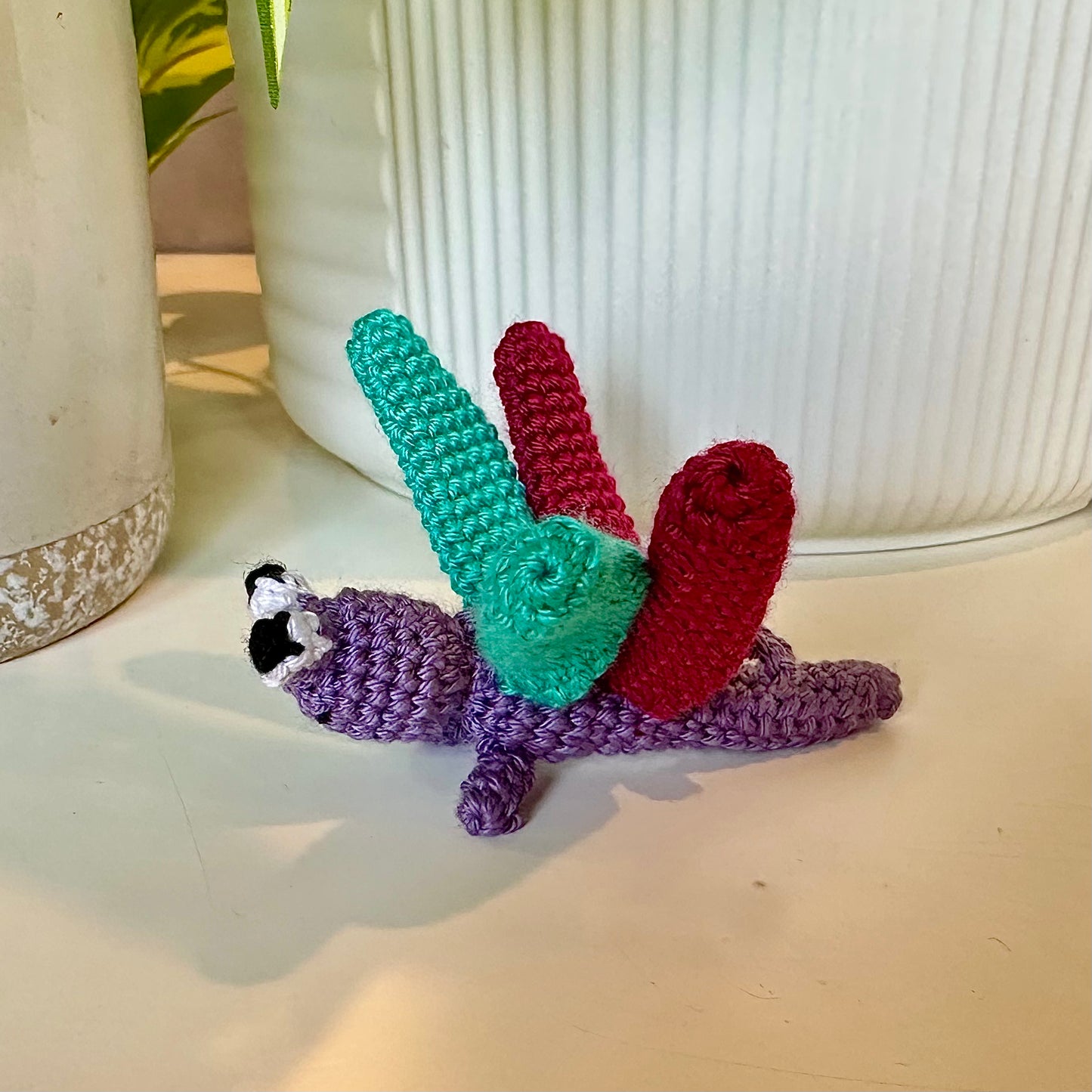 Dragonfly Amigurumi - Handmade Crochet Bag Charm