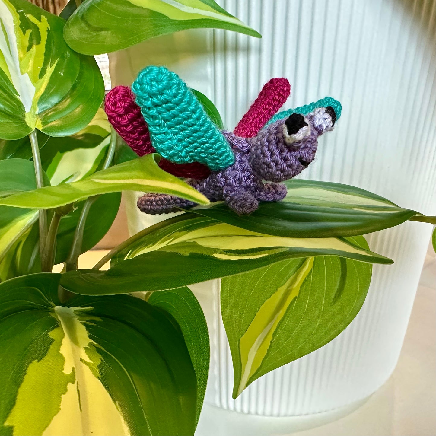 Dragonfly Amigurumi - Handmade Crochet Bag Charm