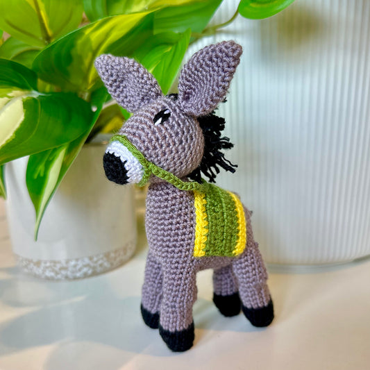 Donkey Mini/Small Crochet Plush Figurine
