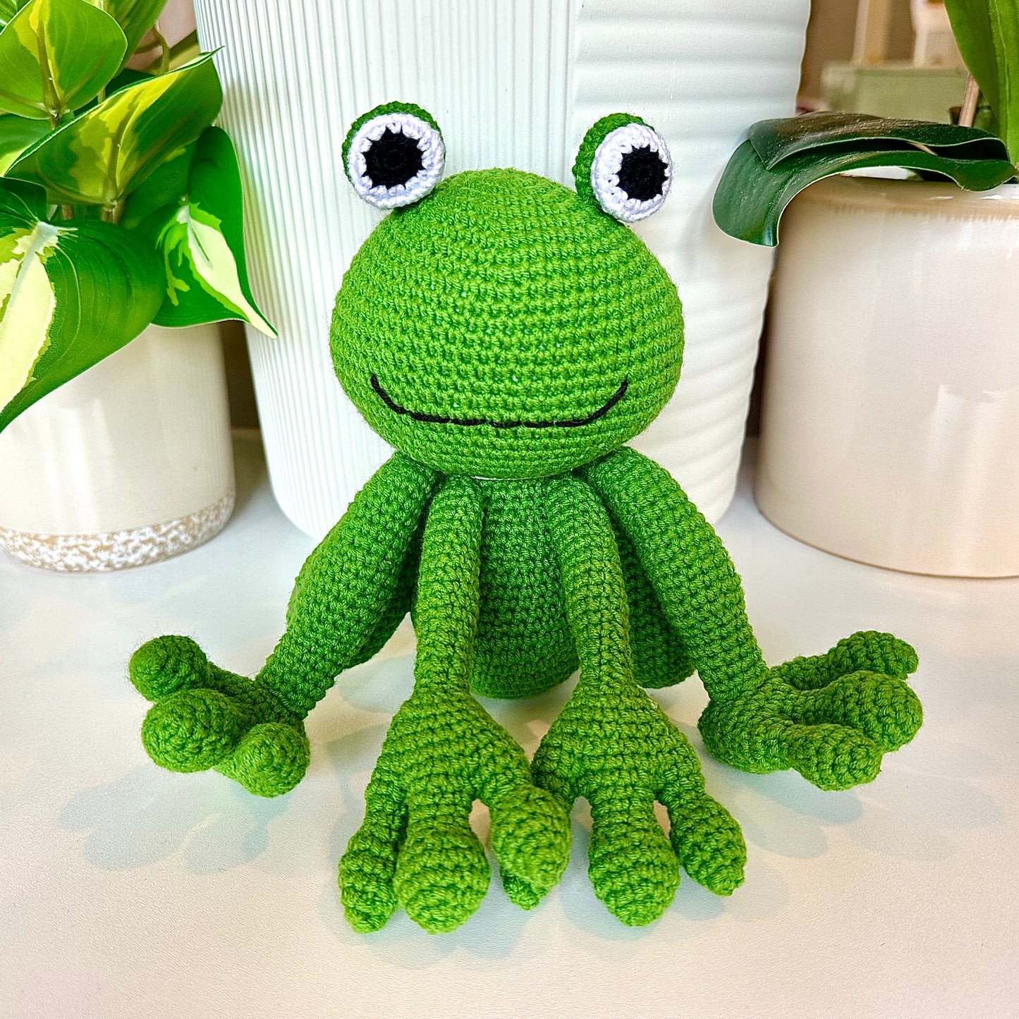 Frog Amigurumi - Large - Handmade Crochet Plushie