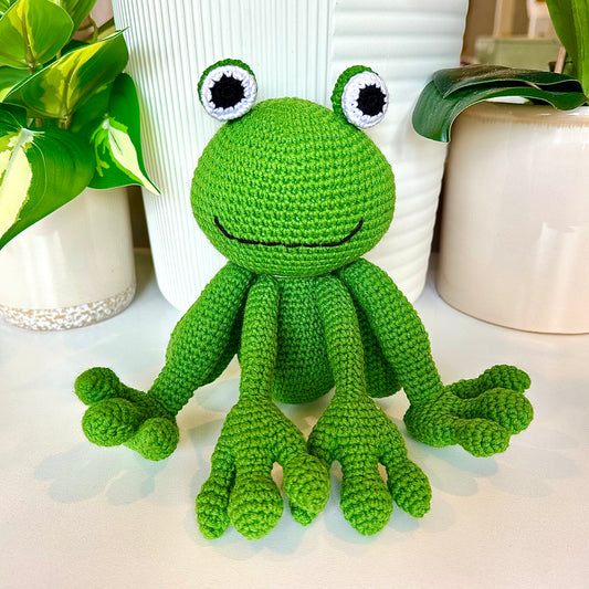 Frog Amigurumi - Large - Handmade Crochet Plushie