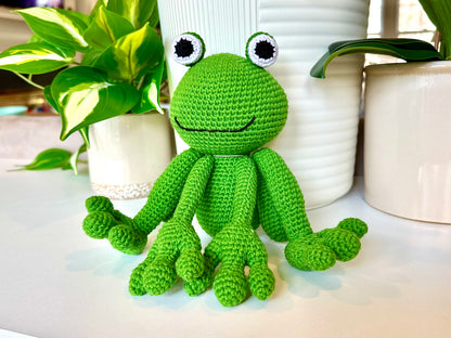 Frog Amigurumi - Large - Handmade Crochet Plushie