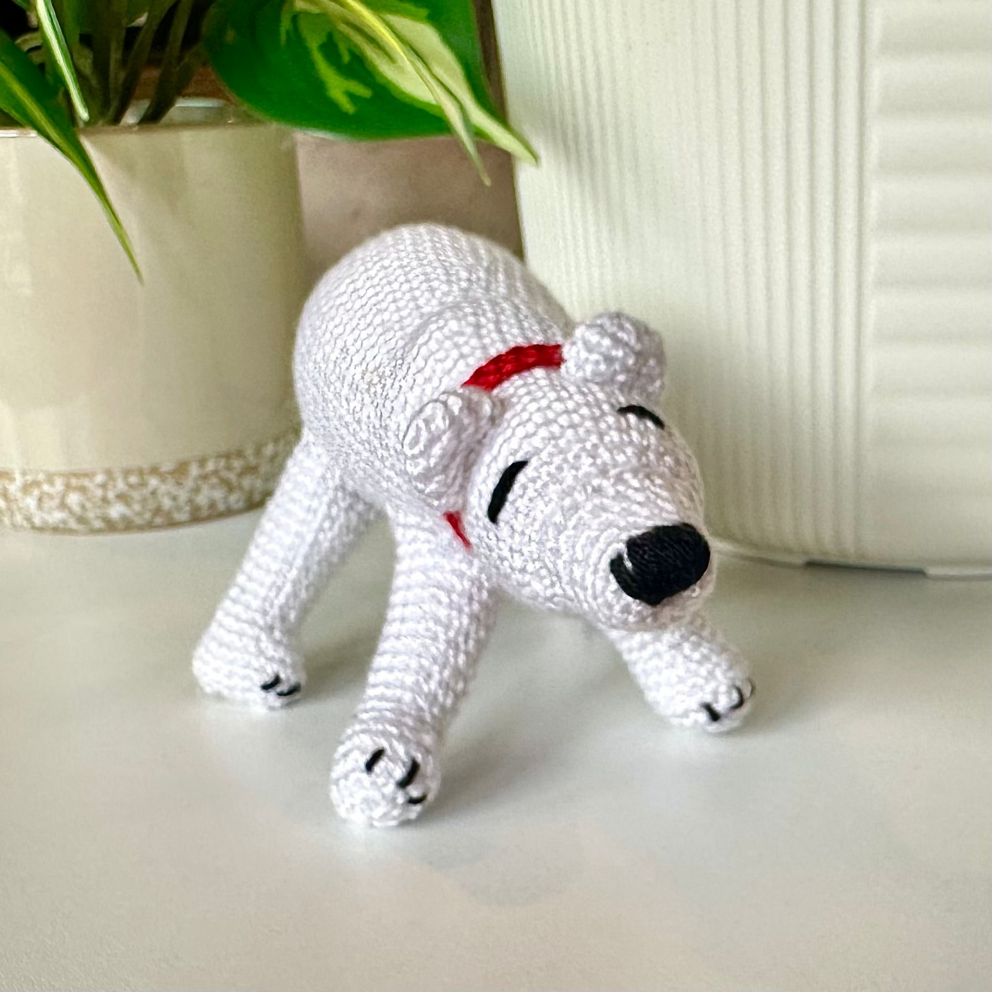 Polar Bear Crochet Plush - With Scarf