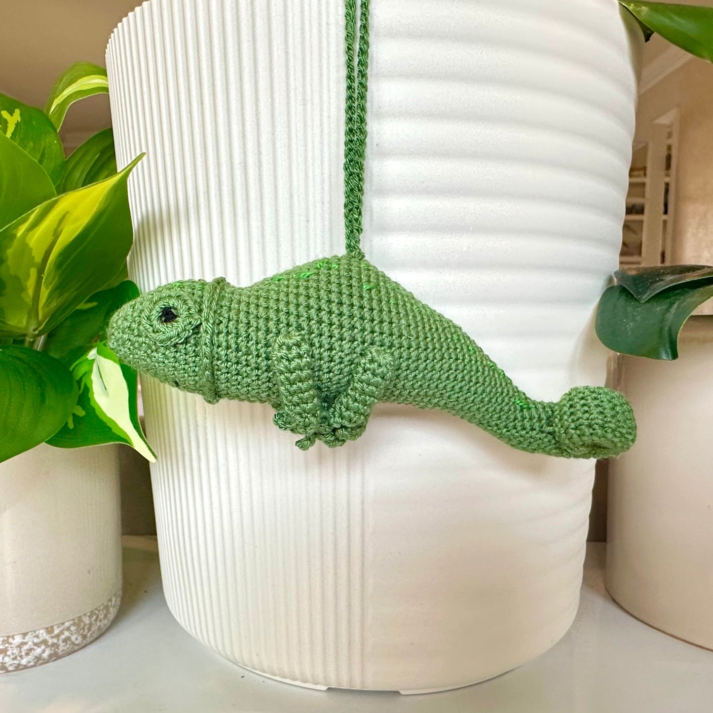 Iguana Amigurumi - Handmade Crochet Plush Charm