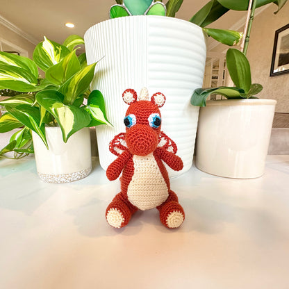 Dragon Sitting Amigurumi - Handmade Crochet Plushie