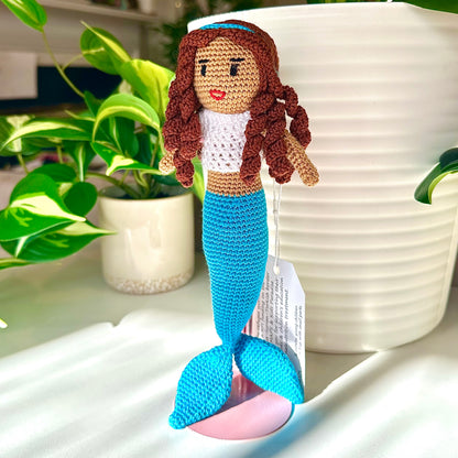 Mermaid (Brown) Amigurumi- Crochet Plushie