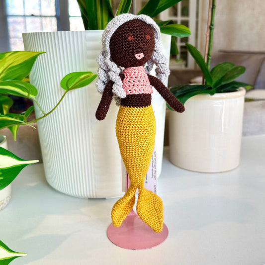 Black Mermaid Amigurumi- Crochet Plushie