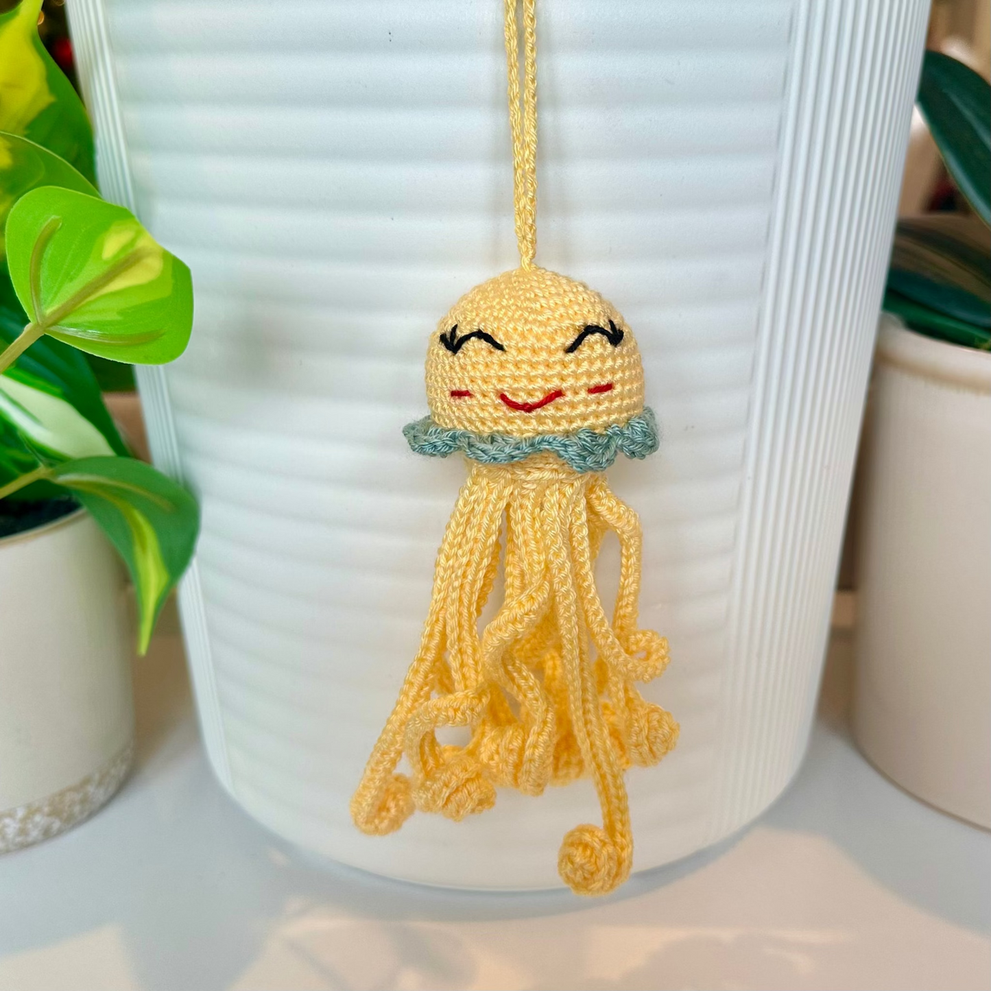 Jellyfish Amigurumi - Crochet Plush Bag Charm