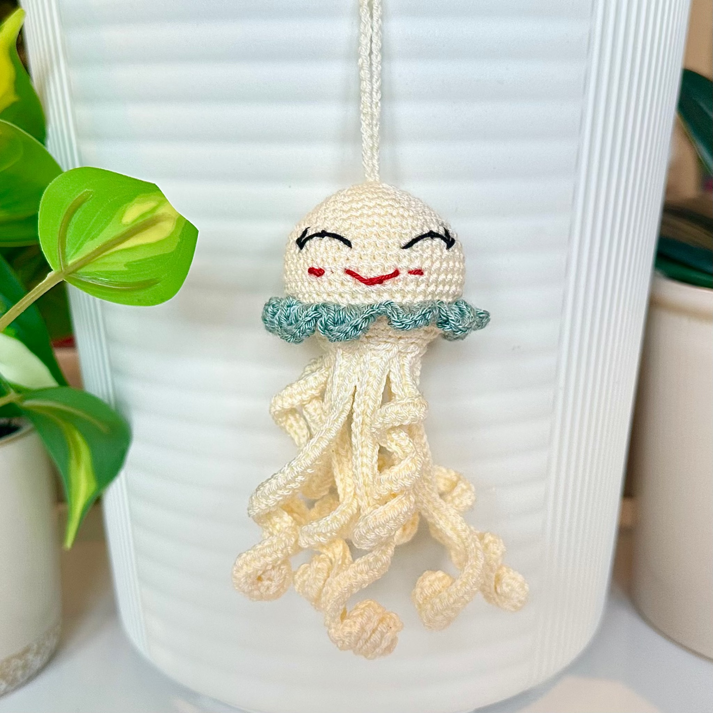 Jellyfish Amigurumi - Crochet Plush Bag Charm