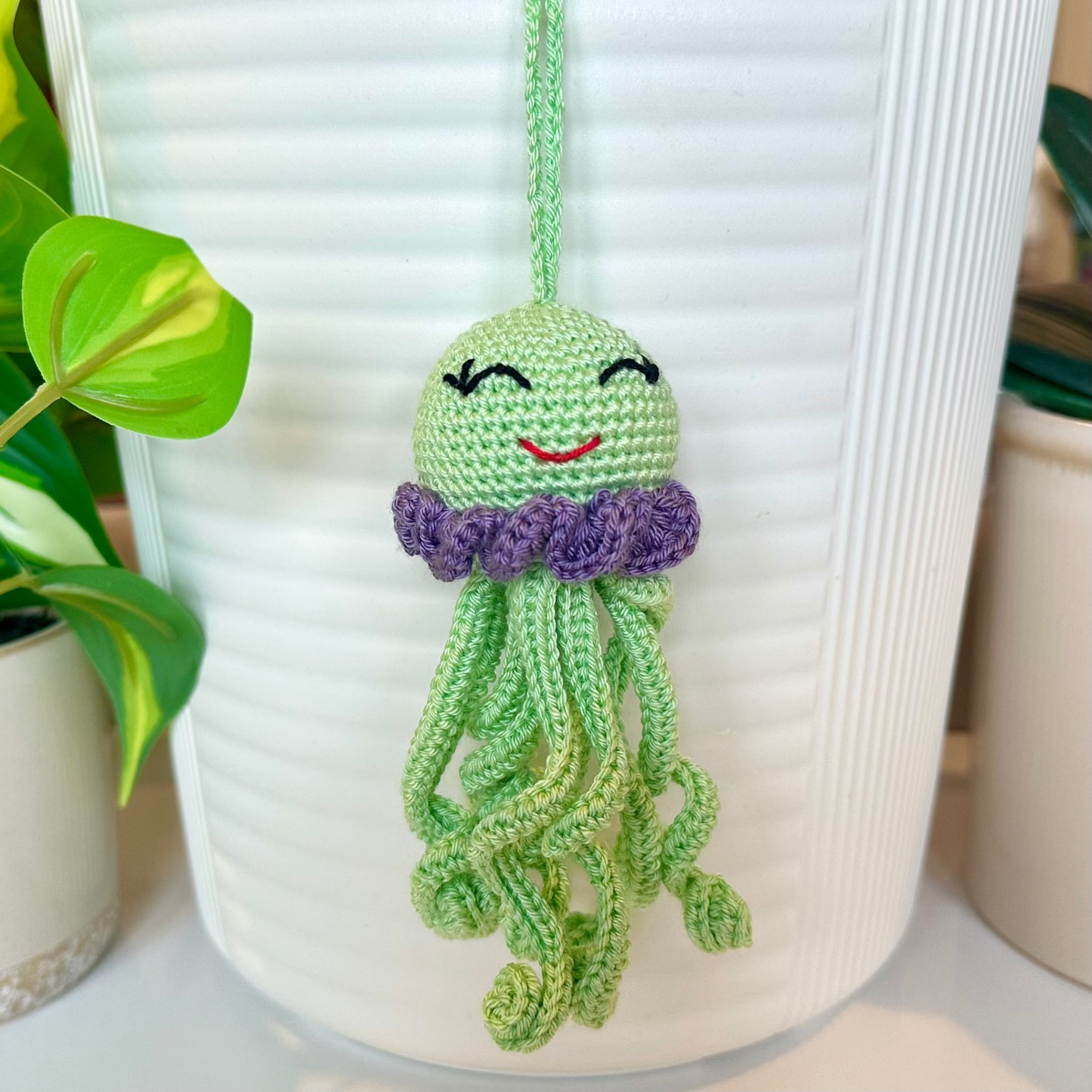 Jellyfish Amigurumi - Crochet Plush Bag Charm
