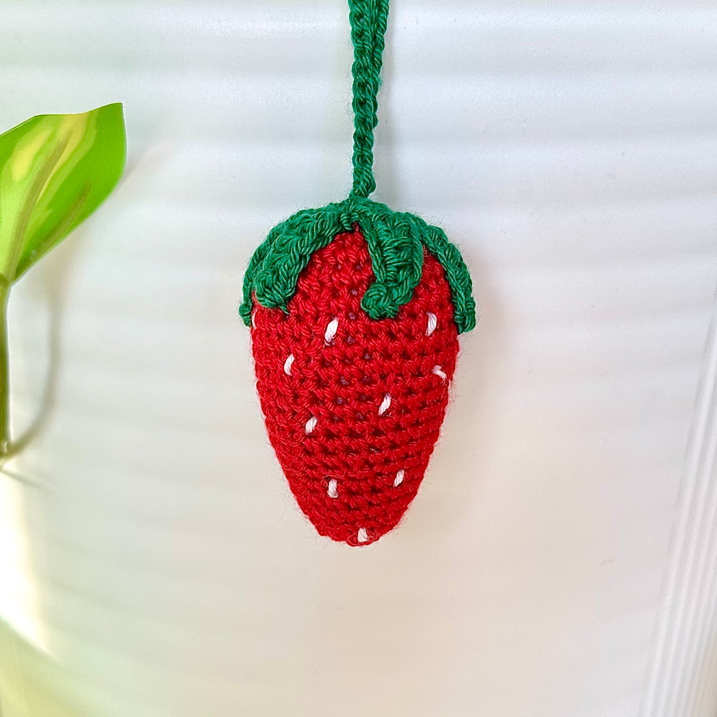 Strawberry Amigurumi - Handmade Crochet Fruit Keychain