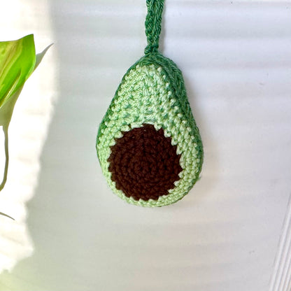 Avocado Amigurumi - Handmade Crochet Veggie Charm