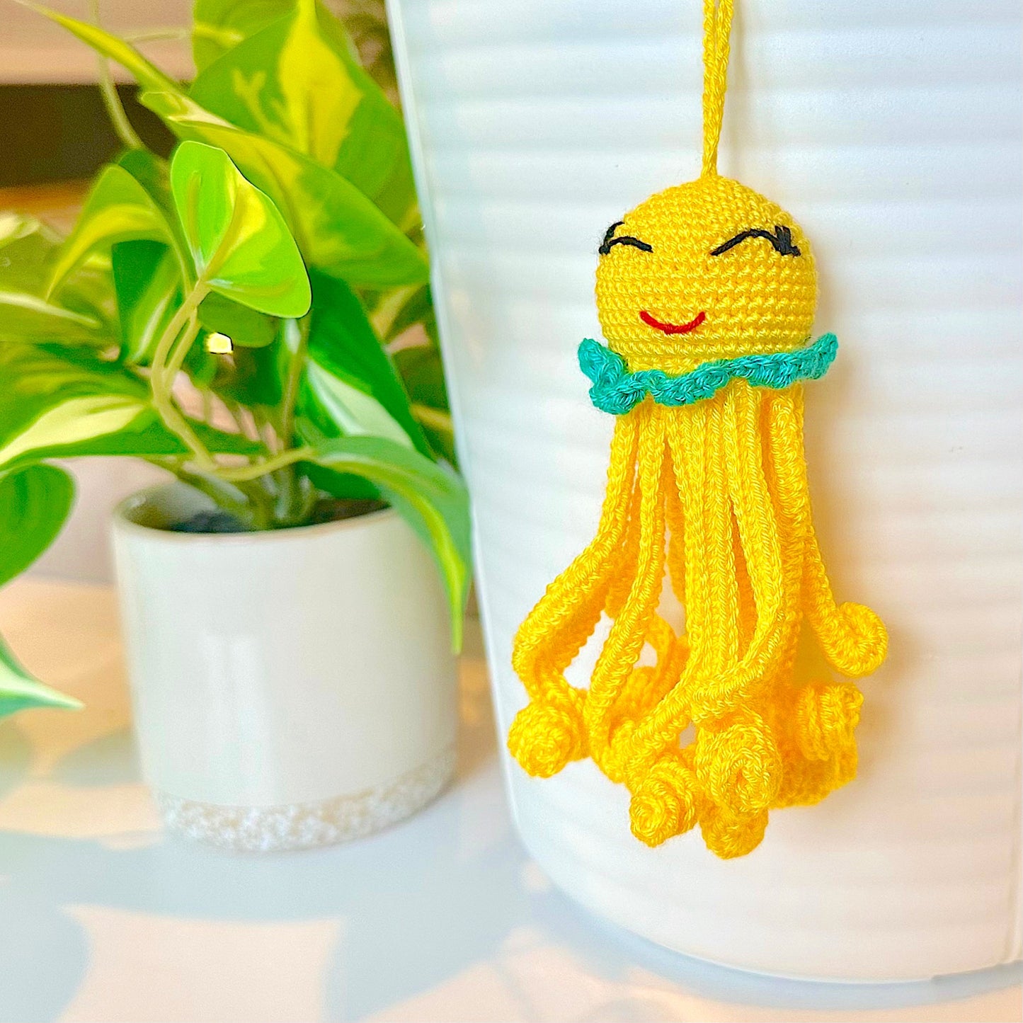 Jellyfish Amigurumi - Crochet Plush Bag Charm