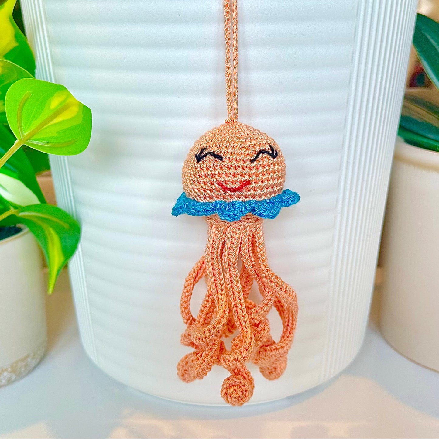 Jellyfish Amigurumi - Crochet Plush Bag Charm