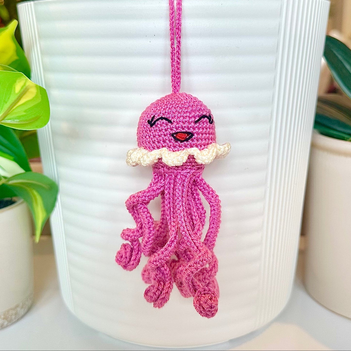 Jellyfish Amigurumi - Crochet Plush Bag Charm