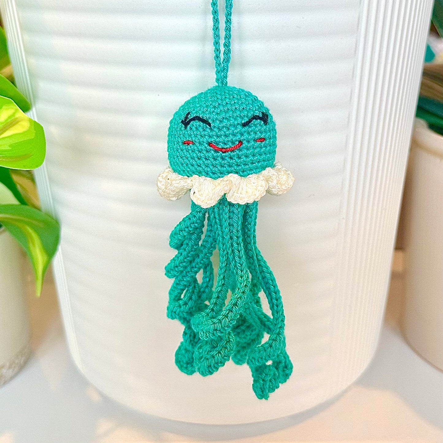 Jellyfish Amigurumi - Crochet Plush Bag Charm