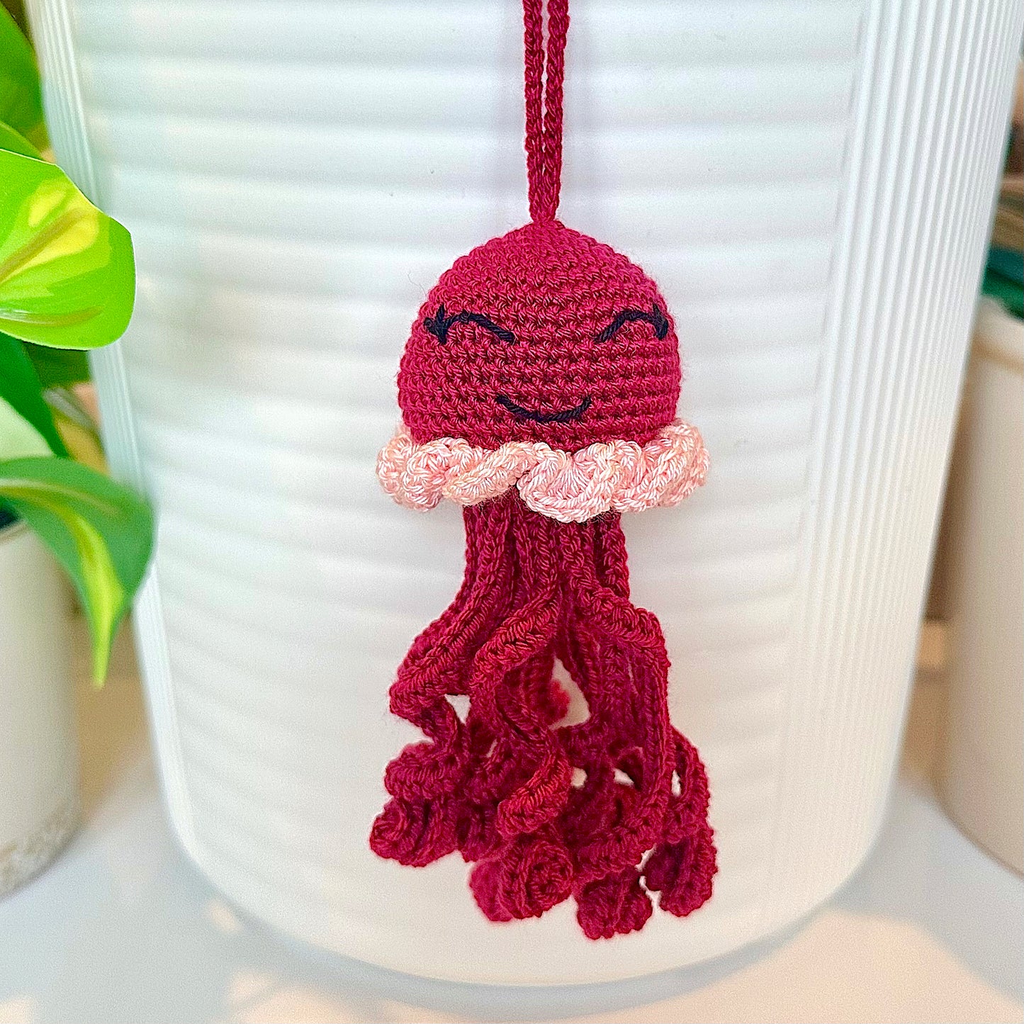 Jellyfish Amigurumi - Crochet Plush Bag Charm