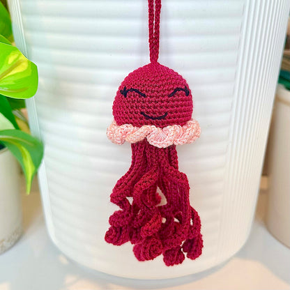 Jellyfish Amigurumi - Crochet Plush Bag Charm