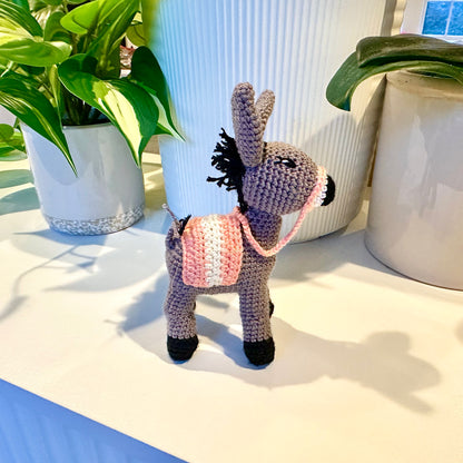 Donkey Mini/Small Crochet Plush Figurine