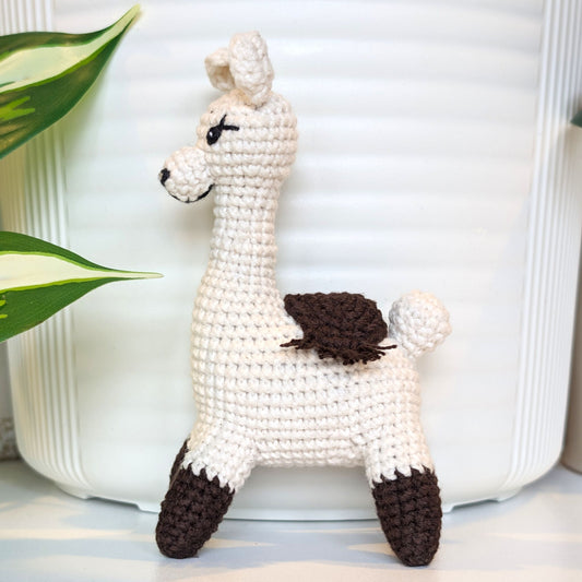 Llama with Fringed Saddle Amigurumi - Handmade Crochet Stuffed Plushie