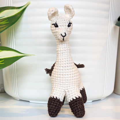 Llama with Fringed Saddle Amigurumi - Handmade Crochet Stuffed Plushie