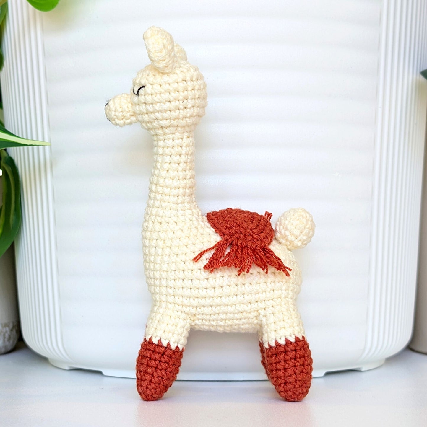 Llama with Fringed Saddle