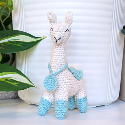 Llama with Medallion Amigurumi - Crochet Plush Figurine