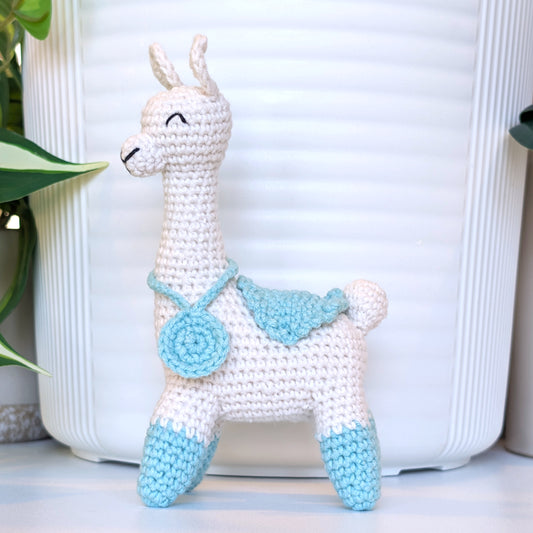 Llama with Medallion Amigurumi - Crochet Plush Figurine