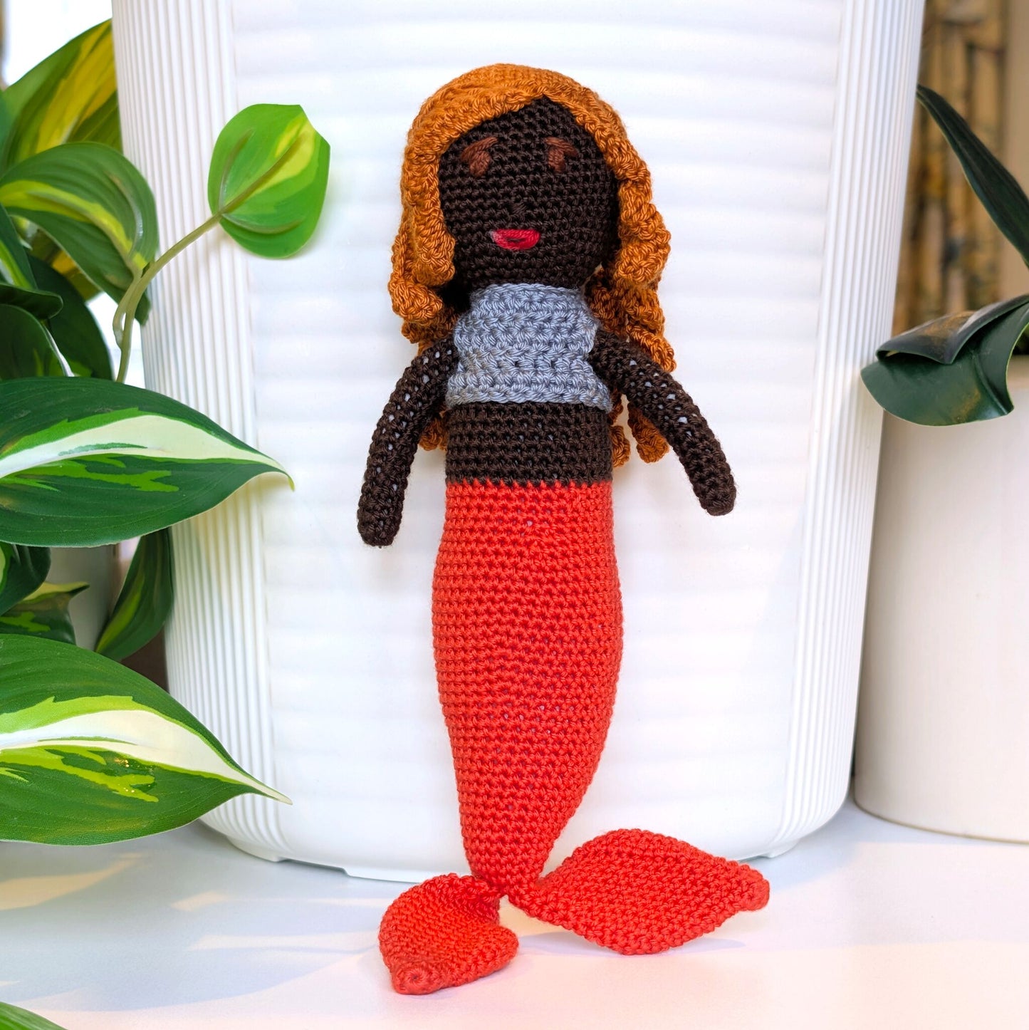 Mermaid Doll (Black) Amigurumi- Crochet Plushie