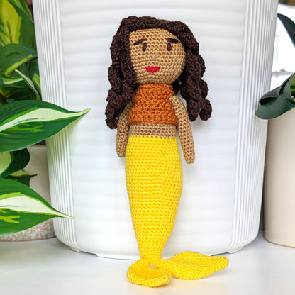 Mermaid (Brown) Amigurumi- Crochet Plushie