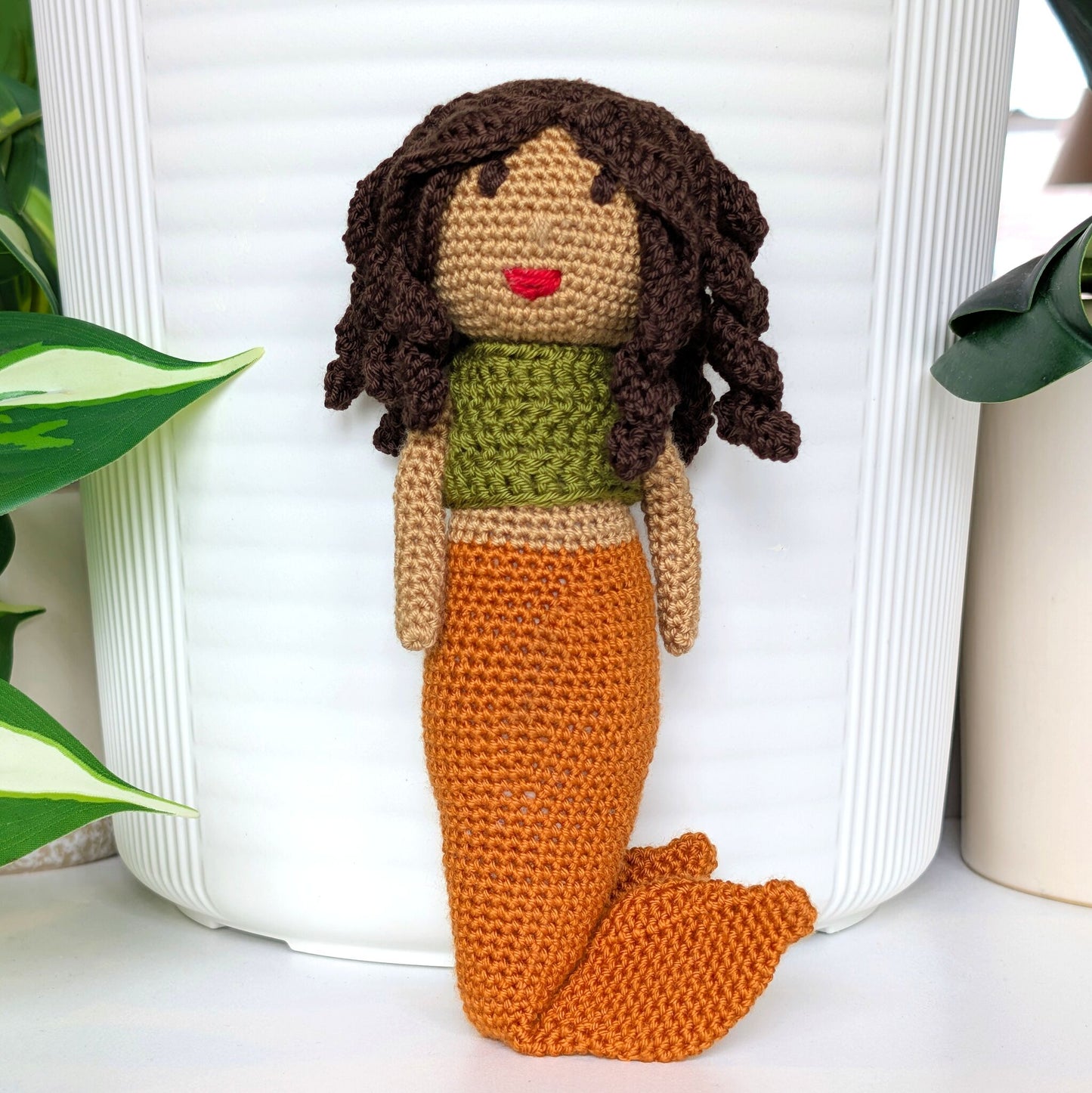 Mermaid (Brown) Amigurumi- Crochet Plushie