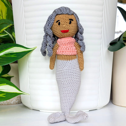 Mermaid (Brown) Amigurumi- Crochet Plushie