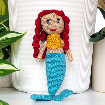 Mermaid (Brown) Amigurumi- Crochet Plushie