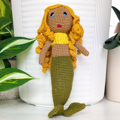 Mermaid (Brown) Amigurumi- Crochet Plushie