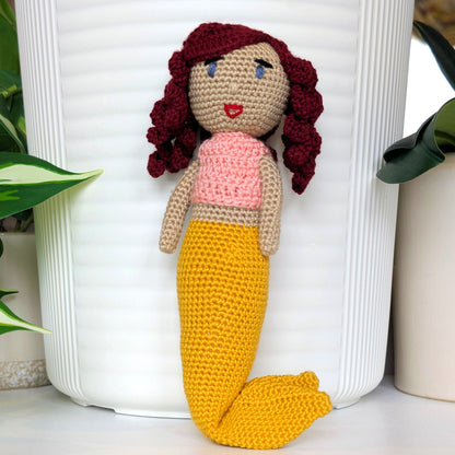 Mermaid Crochet Plush -  White tone