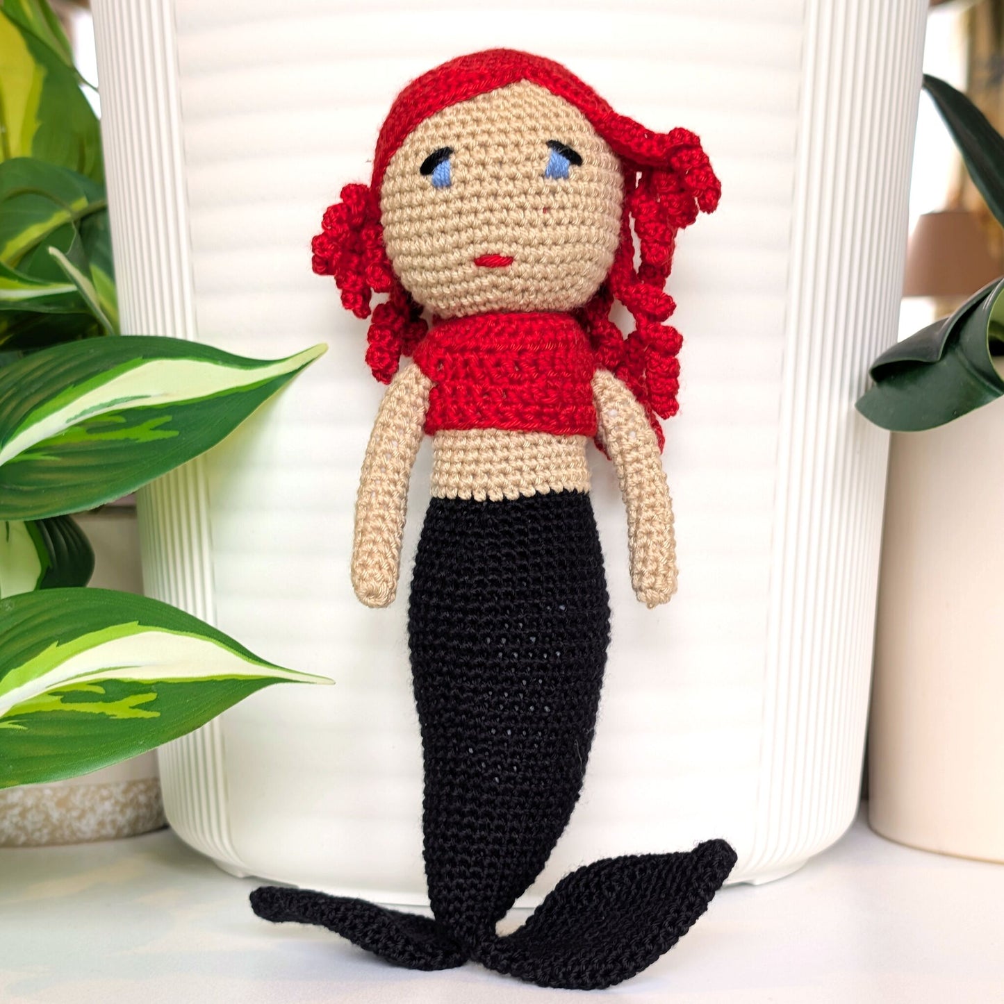 Mermaid Crochet Plush -  White tone