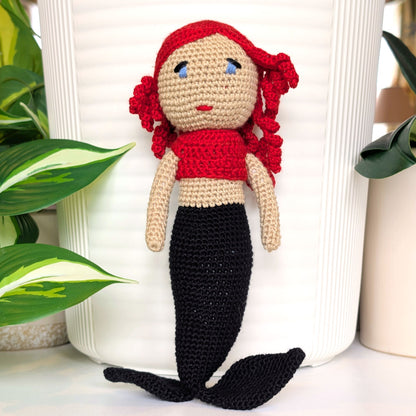 Mermaid Crochet Plush -  White tone