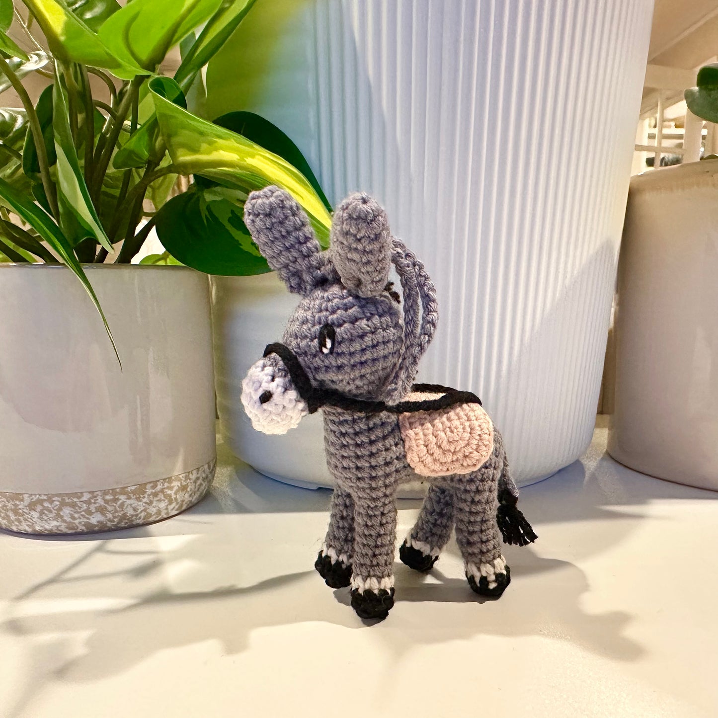 Donkey Amigurumi - Mini - Handmade Crochet Charm