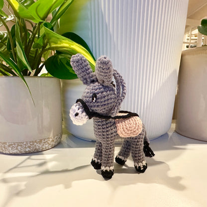 Donkey Amigurumi - Mini - Handmade Crochet Charm